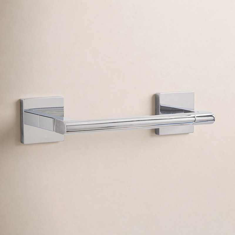 Hibiscus Wall Mounted Toilet Paper Holder, Chrome