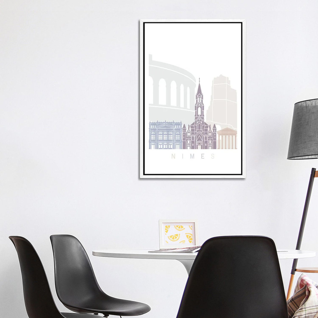 Nimes Skyline Poster Pastell