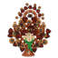 Novica Calla Lily Tree Ceramic Sculpture