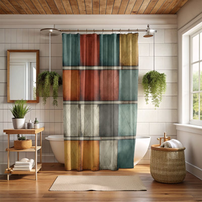 Rideau de douche coloré Premium Patina
