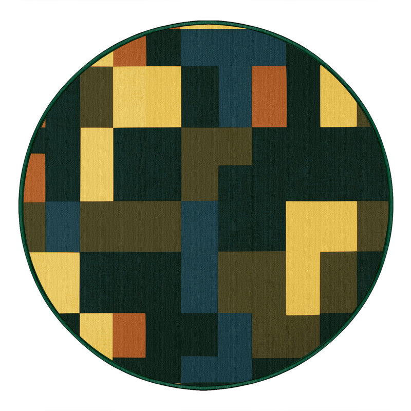 Tiled Horizon Rug, Round 5'