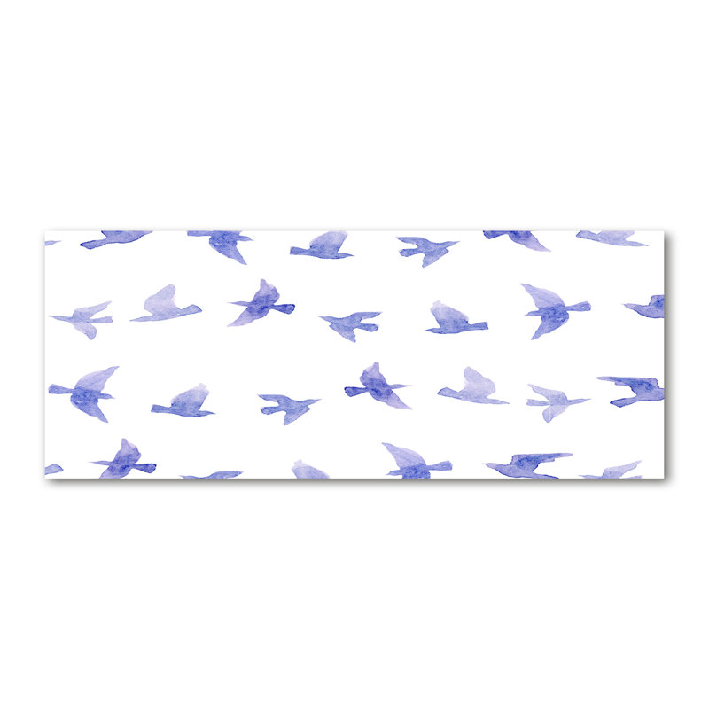 Swallows - No Frame Print on Glass, Glass, 70cm H x 100cm W x 4cm D