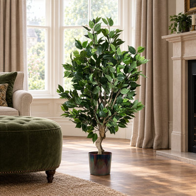 Faux Palm and Foliage Tree Plant