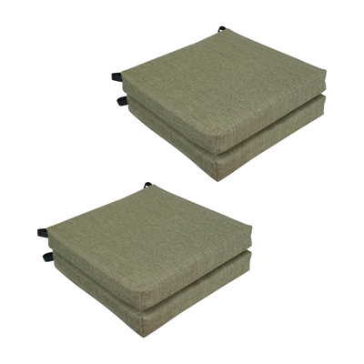Coussins de chaise d'extérieur 20 po x 19 po en oléfine de qualité supérieure (ensemble de 4)