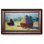 Haystacks end of Summer par Claude Monet, reproductions d'art classiques du monde, art encadré pour HomeDecor, taille de l'image: 24 x 12 pouces, grain de bois imitation brun foncé, taille encadrée: 28,5 x 16,5 pouces