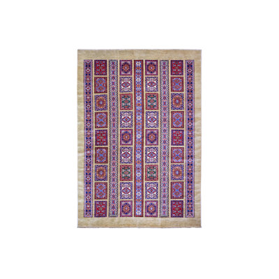 5'11" x 8'6" New Hand Knotted Brown Wool Rectangle Oriental Rug - MOA10274833