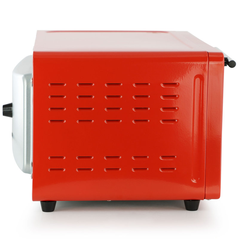 MegaChef 9 Liter Electric Counter Top Toaster Oven in Candy, Red
