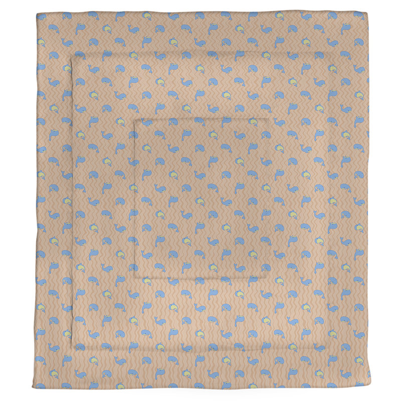 Mathias Polyester Geometric Comforter, Queen Comforter, Orange/Blue