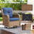 Carolina Outdoor Wicker Swivel Patio Chair with Cushions-87763112-109681674
