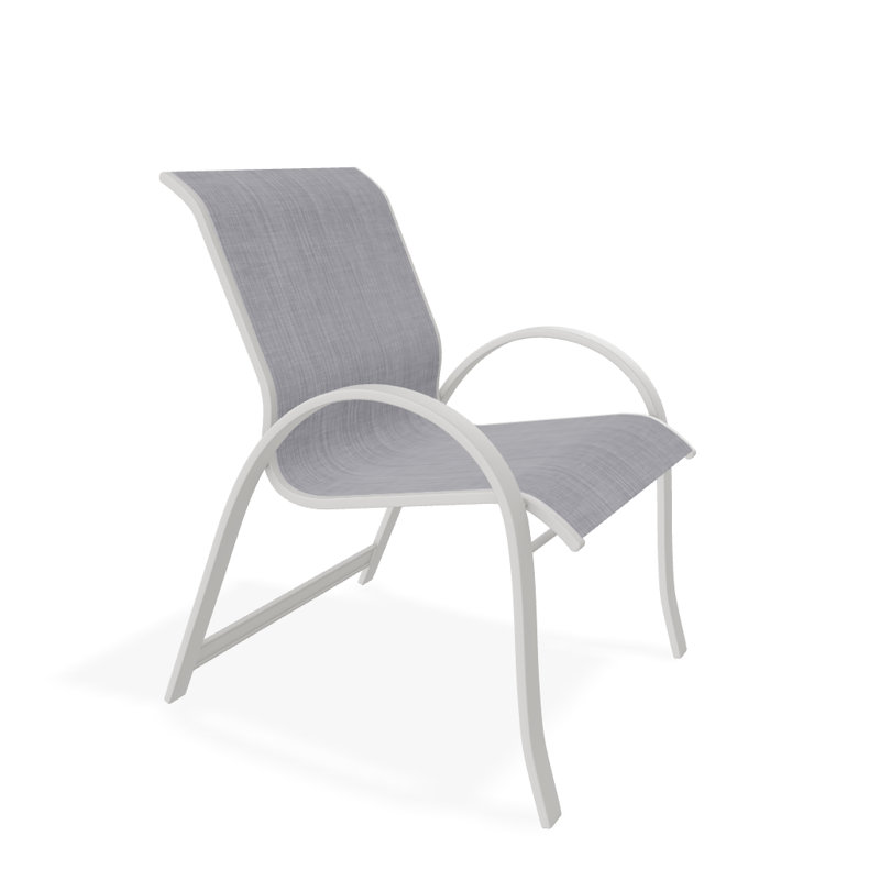 Fauteuil de salle à manger empilable Hiraku, Bijou, Neige