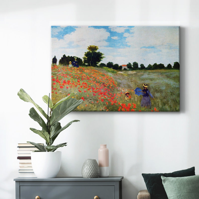 Poppies by Monet-Gallery Wrapped Canvas, 40" H x 60" W