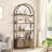 Arched Bookshelf, Bookcase With Doors Storage-1152351590