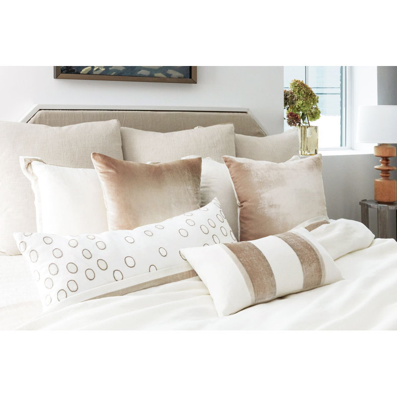 Stripe Lumbar Pillow Cover & Insert, Latte, 16" x 36"