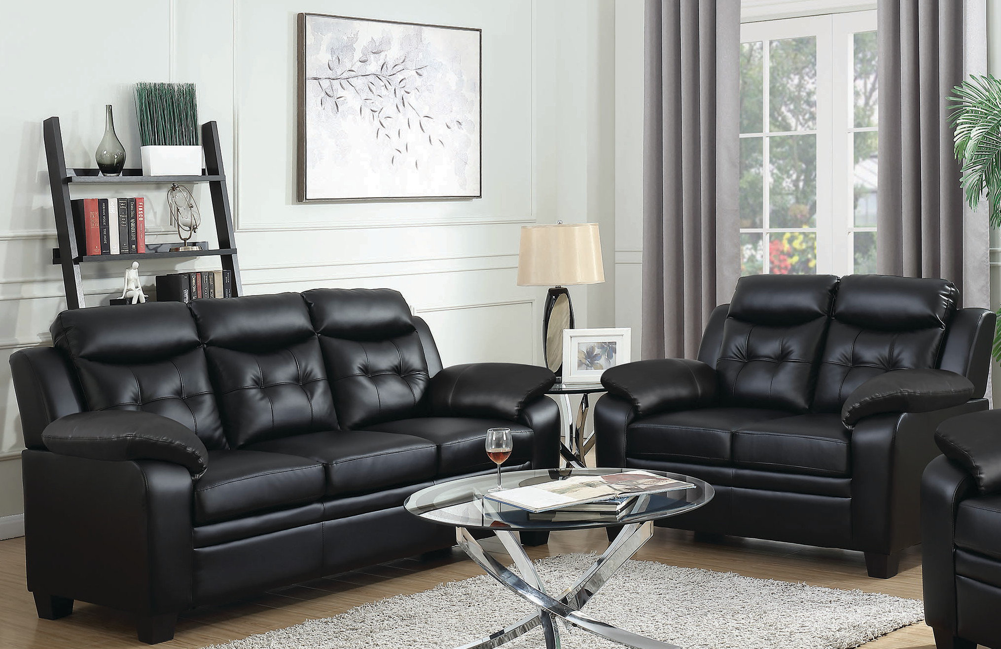 Red Barrel Studio® Murakami 2 Piece Faux Leather Living Room Set | Wayfair
