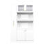 Armoire de cuisine à 4 portes avec tablette coulissante multi blanche pour une salle de rangement organisée 4 portes et une embarcation multifonctionnelle