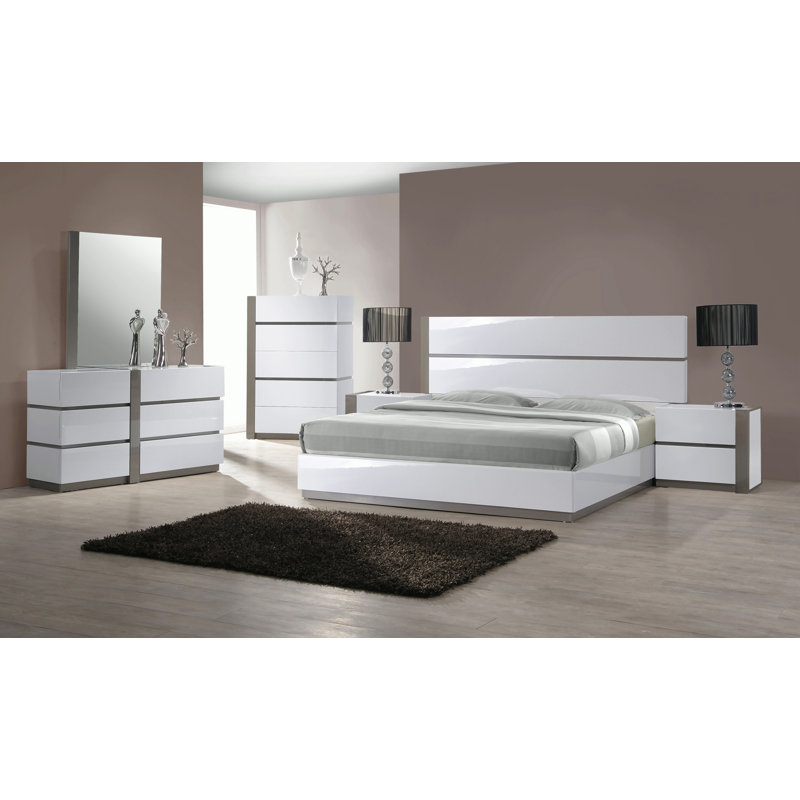Table de chevet 2 tiroirs en plastique blanche Bellemy