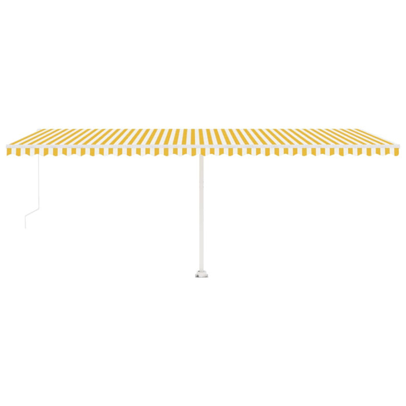 Dakota Fields 3cm D Retractable Patio Awning, Yellow/White, Striped