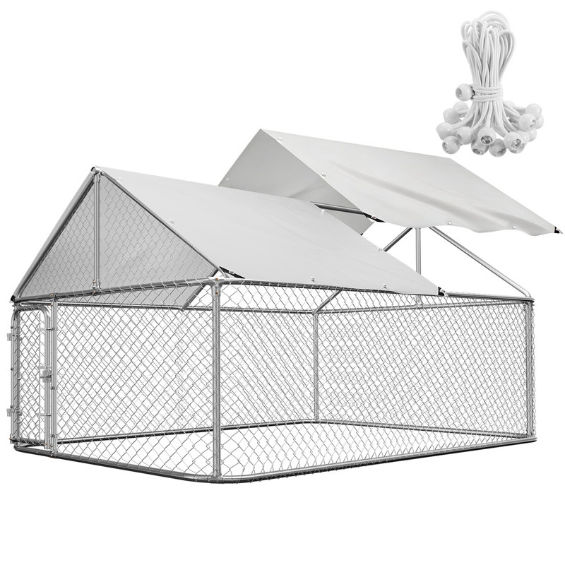 Housse extérieure imperméable pour chenil pour chien, toile de bouvillon avec cordes élastiques
