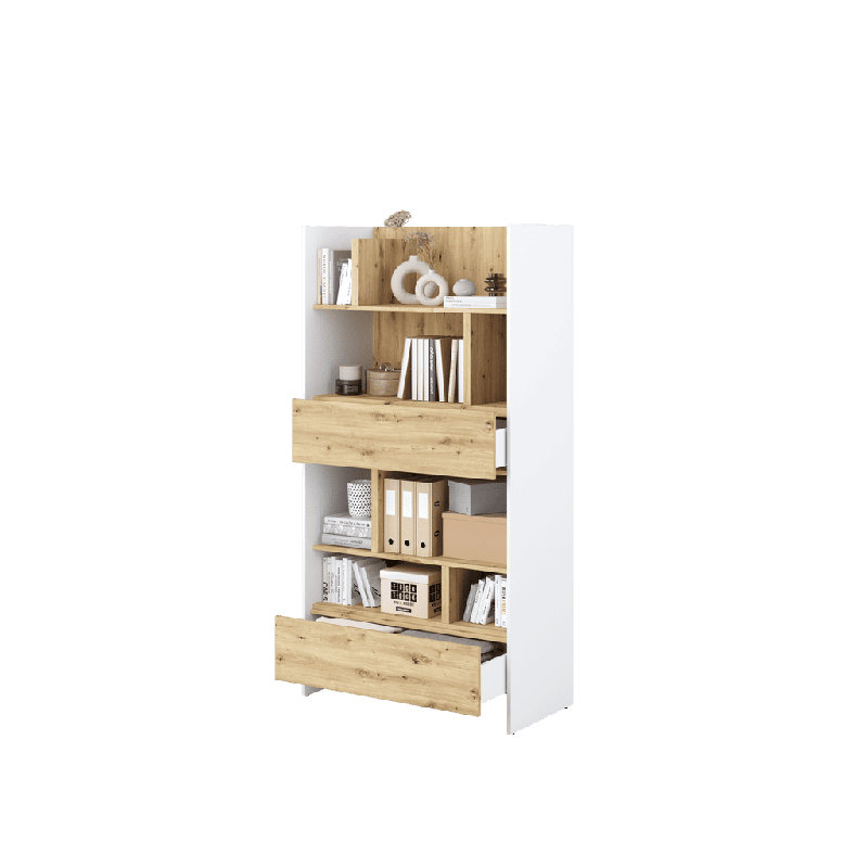 Babajide 178cm H x 92cm W Standard Bookcase, White Matt, 178cm H x 92cm W x 46cm D