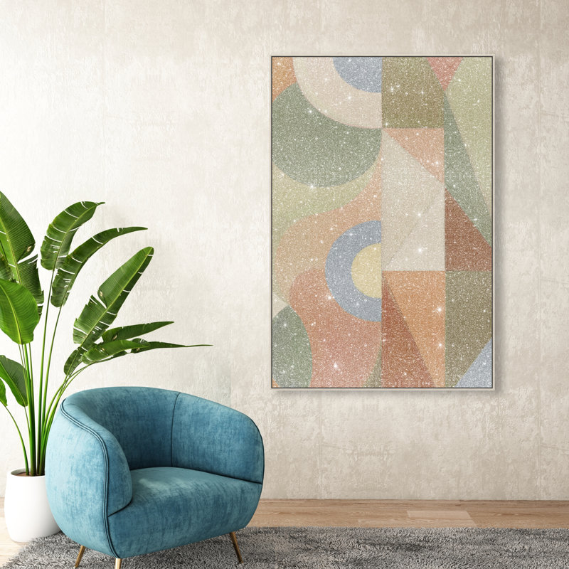Adore You Canvas Abstract Print by Oliver Gal, Black Frame, 10 x 15, 25"H x 17"W, Silver Floater Frame