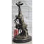 Figurine sculpture en bronze à deux gazelles