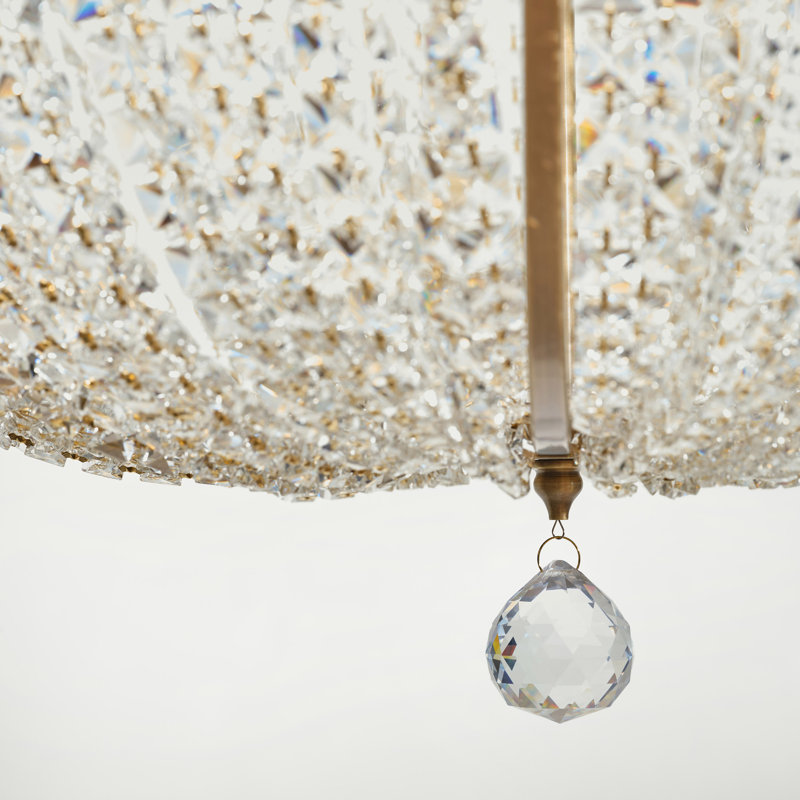 Luminaire suspendu cristal Crystal Baller, Bronze Antique
