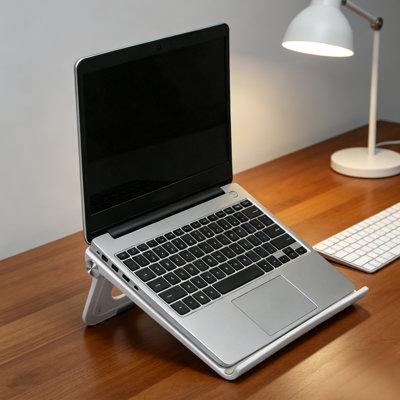 Foldable Laptop Stand Adjustable ABS Computer Desktop Holder Ventilated Lapdesk Support for 17 Inch Laptops Tablets Home Office Travel