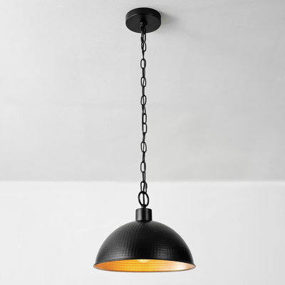 Luminaire suspendu noir mat 1 lumière