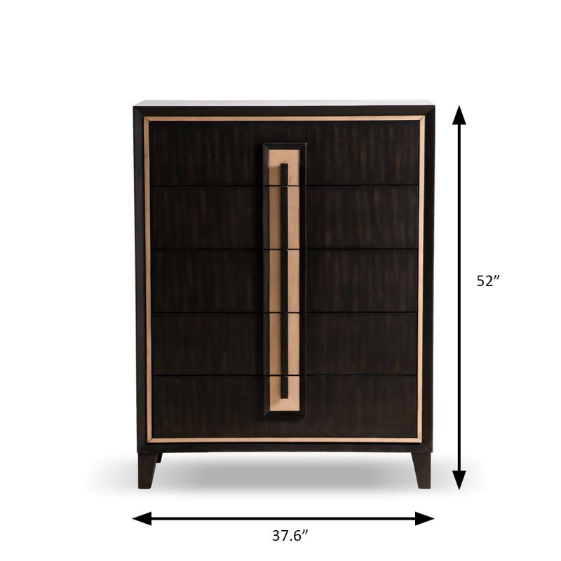 37.6" W Contemporary Chest, Espresso
