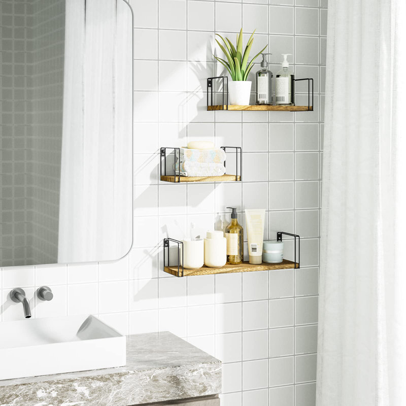 Anijae Floating Shelf, Carbonized Black
