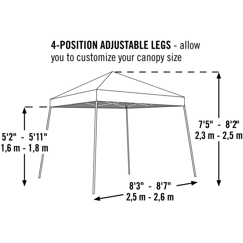 9 Ft Blue Polyester Steel Frame Pop-Up Canopy