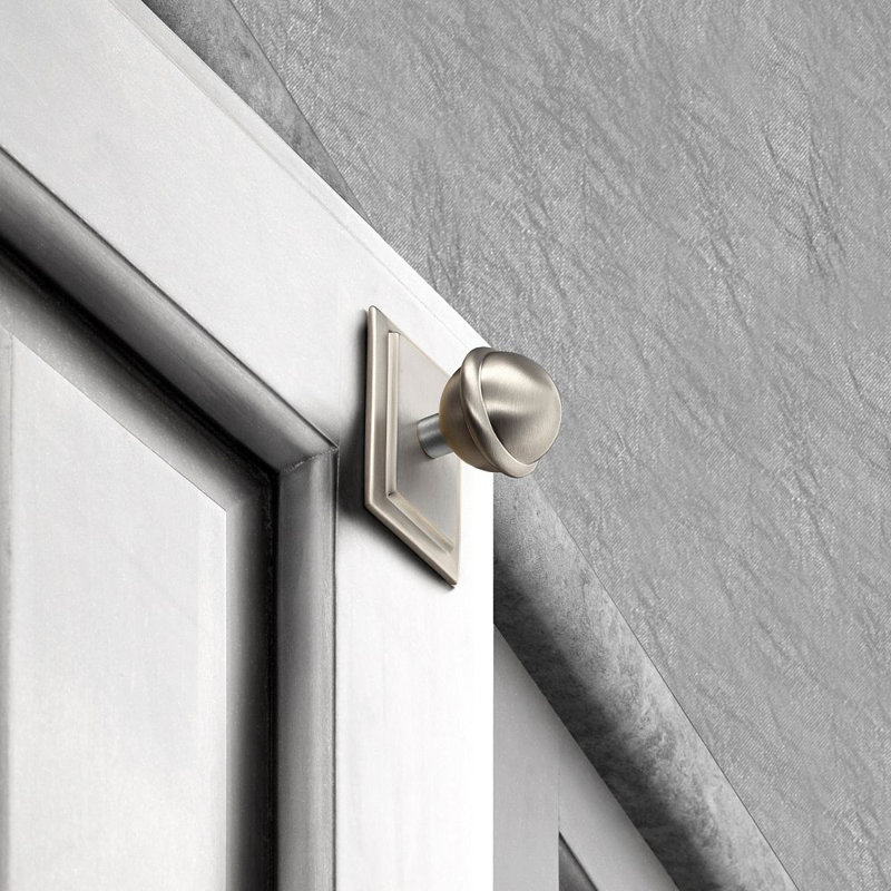 Rocher Round Knob, Brushed Nickel, 2.36" H x 1.25" W x 1.25" D