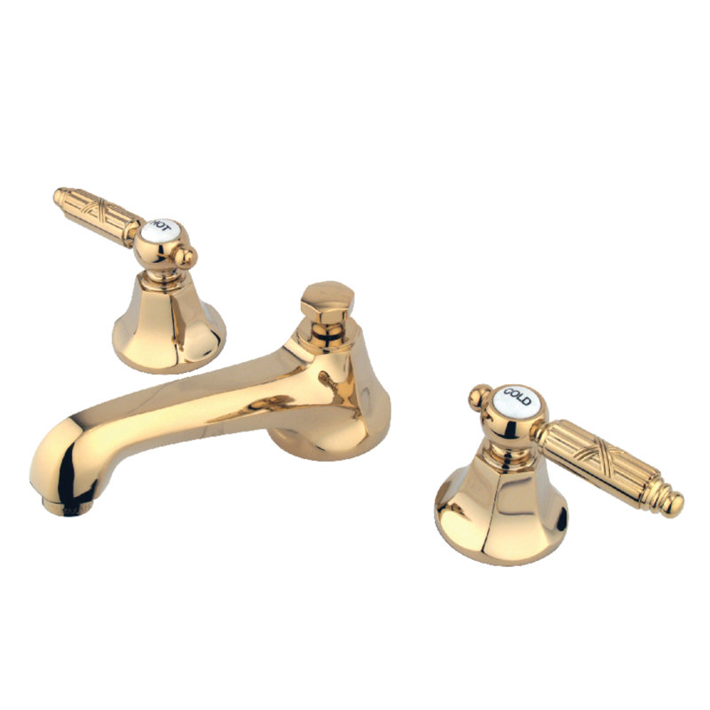 Metropolitan Widespread Bathroom Faucet with Drain Assembly, Polished Brass