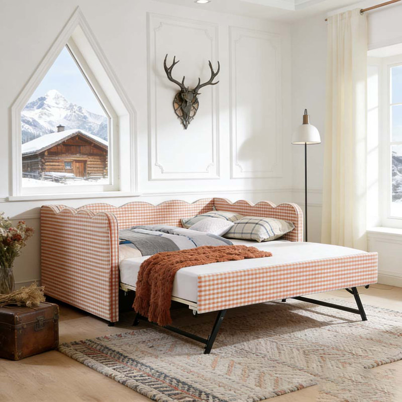 Lit de jour double, Pink1, Lit gigogne simple