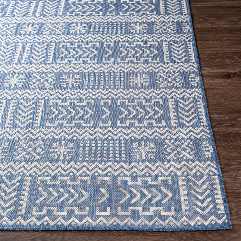 Geometric Indoor / Outdoor Rug, Rectangle 5'3" x 7'