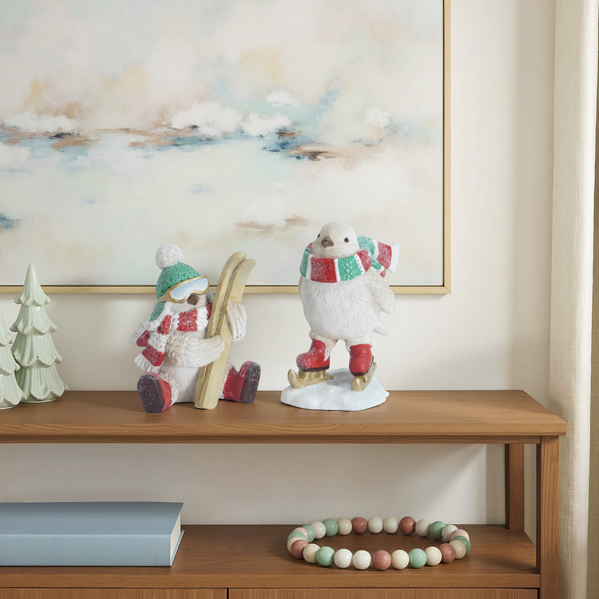 Winter Sport Bird Figurine (Set of 6)