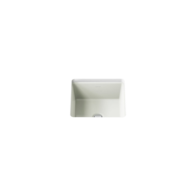 Verticyl Vitreous China Square Undermount Bathroom Sink with Overflow, Dune