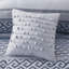 Ensemble d'édredon 7 pièces jacquard bleu marine