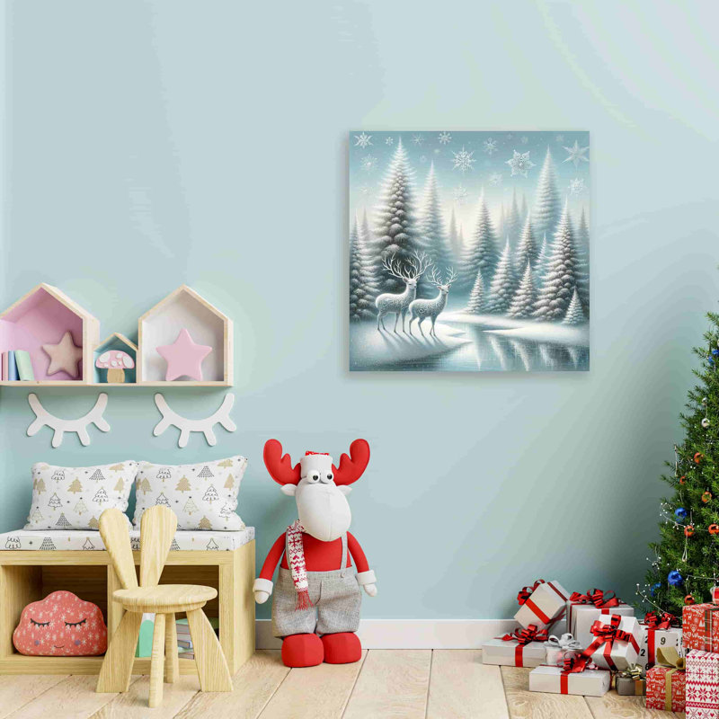 Whispering Pines - Impression sur toile tendue, H 30 po x l 30 po x P 1,5 po
