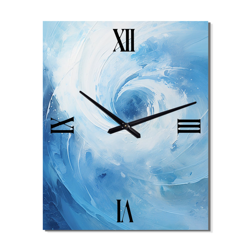 Horloge murale spirale bleue, Grand