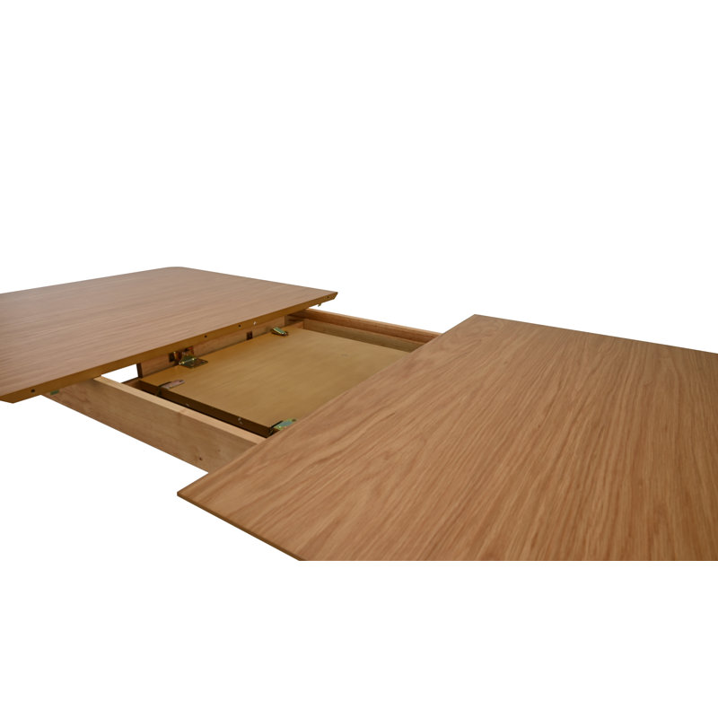 Braju Indoor Wood Extendable Dining Set, Oak, 7 Pieces: Table, 6 Chairs