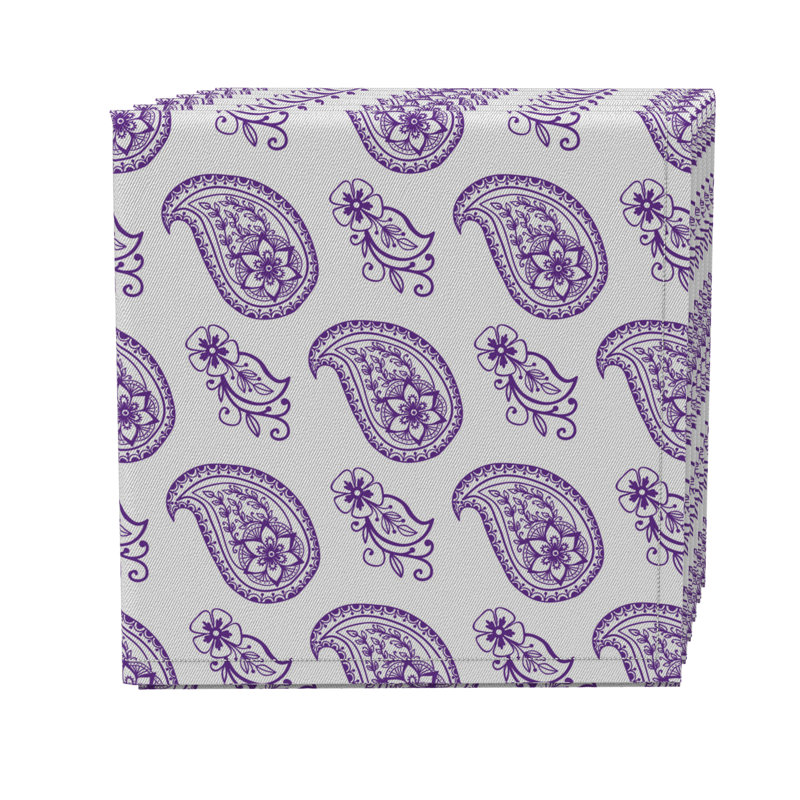 Cotton Twill Paisley Square Napkin