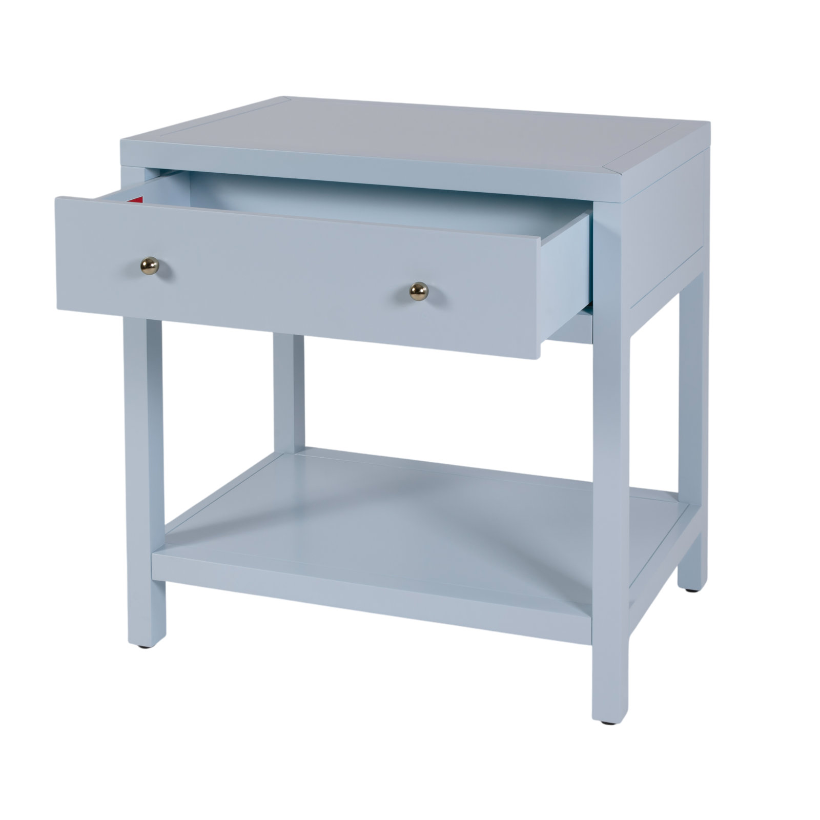 Celine 30" 1-Drawer Acacia Nightstand, Light Blue