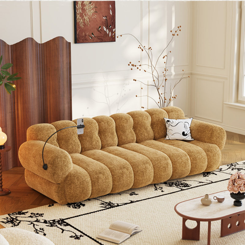 Canapé French Chenille, Jaune