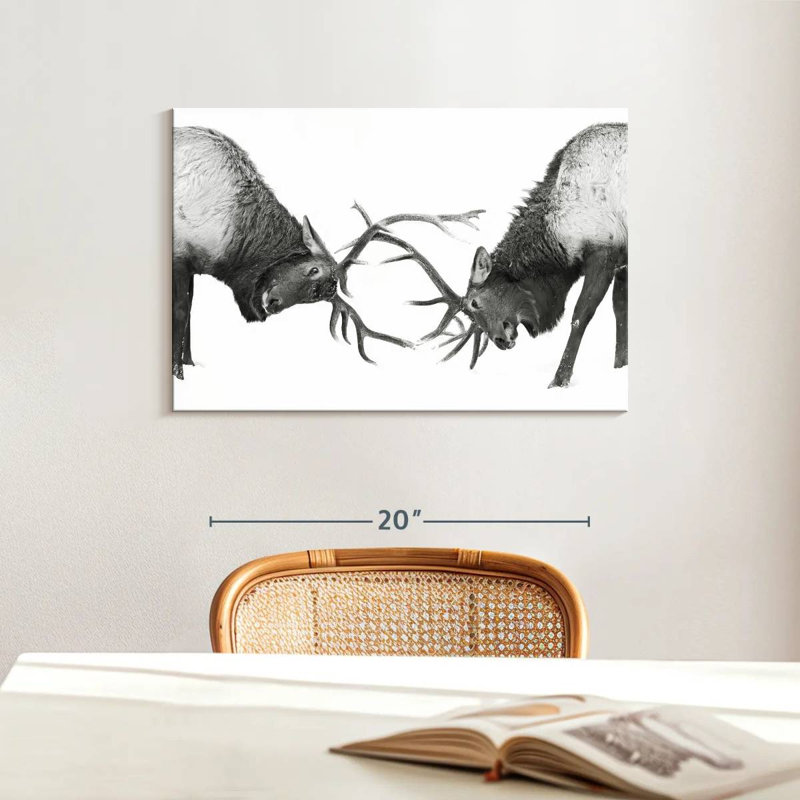 Brampt Fighting Elks, 16" H x 24" W