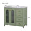 Meuble-lavabo simple 36 po avec lavabo en céramique, armoire à fermeture en douceur et tiroirs 36 po-617129175