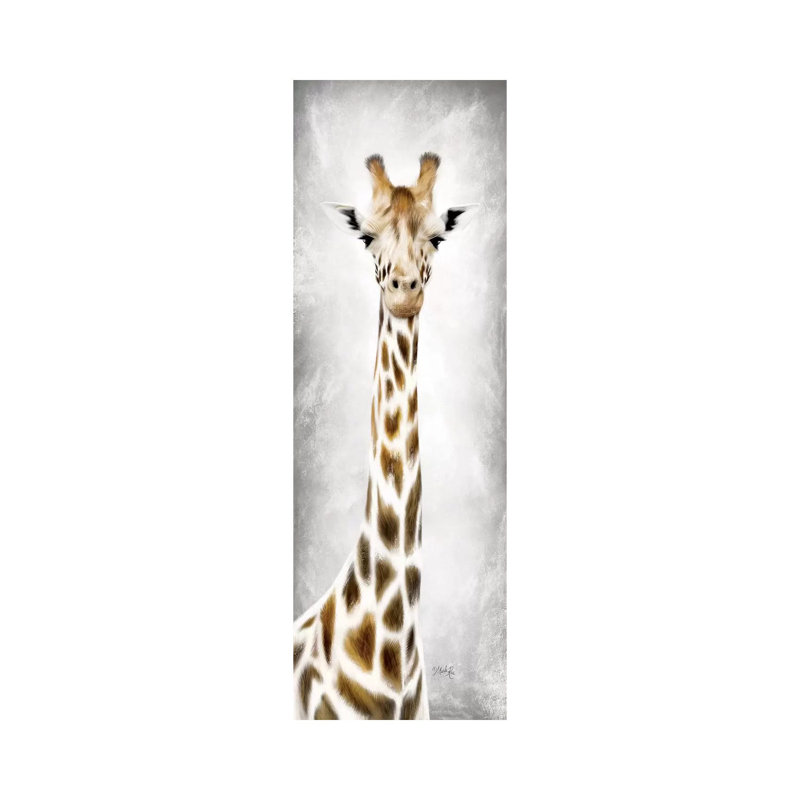Geri la girafe - Giclée sur toile tendue avec châssis, H 36 po x l 12 po