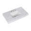 Vasque de salle de bain, 49 po L x 22 po P x 2,5 po H, en porcelaine, avec 3 trous prépercés pour robinetterie, blanc Carrara-122480375-122480376-122480377