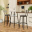 Ensemble de tabourets de bar ronds avec tablette-535283117-535283116