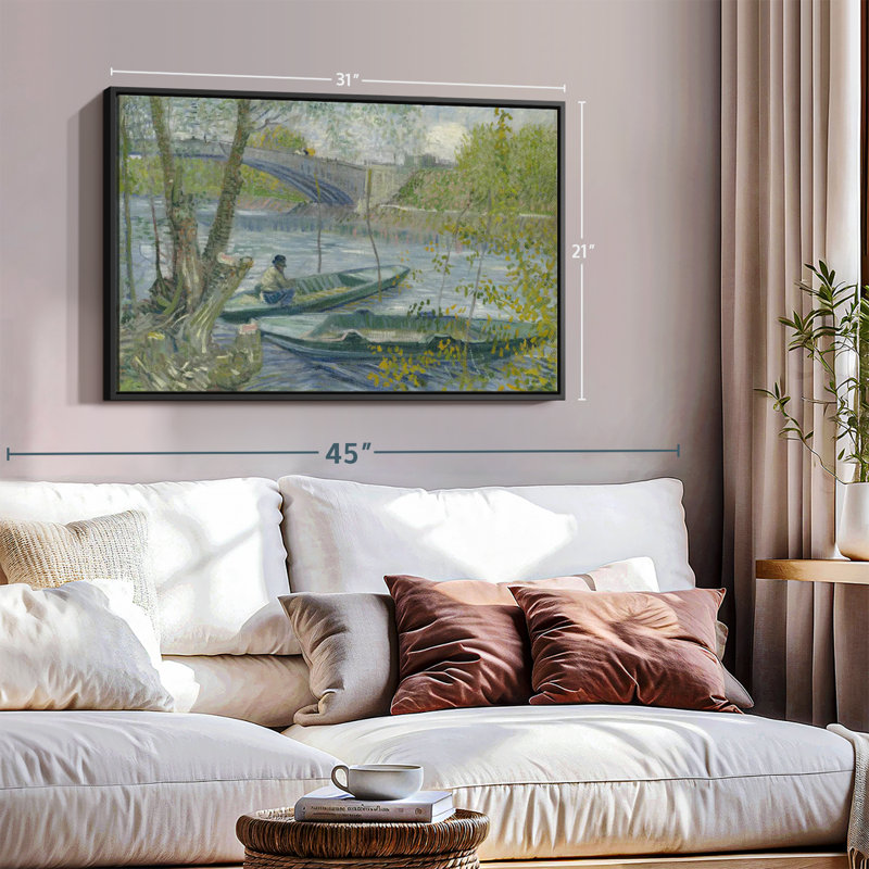 " Fishing In Spring Canvas Print ", 21" H x 31" W